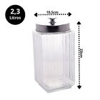 Porta-mantimentos Em Vidro Com Tampa De Metal Lyor 2 Litros