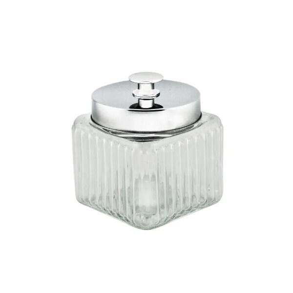 Porta-mantimentos Em Vidro Com Tampa De Metal Lyor 800ml