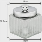 Porta-mantimentos Em Vidro Com Tampa De Metal Lyor 800ml