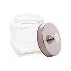 Porta-mantimentos Em Vidro Com Tampa De Metal Lyor 800ml