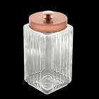 Porta-mantimentos Em Vidro Com Tampa Lyor 2 Litros Rosé