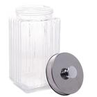 Porta Mantimentos Texturizado Incolor E Prateado 2l Lyor