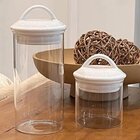 Porta Mantimentos Vidro Borossilicato Com Tampa De Cerâmica B