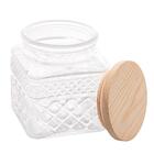 Porta Mantimentos Wolff De Vidro Com Tampa Em Madeira 600ml