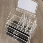 Porta Maquiagem De Acrílico Com Gavetas - Organizador Cosméti