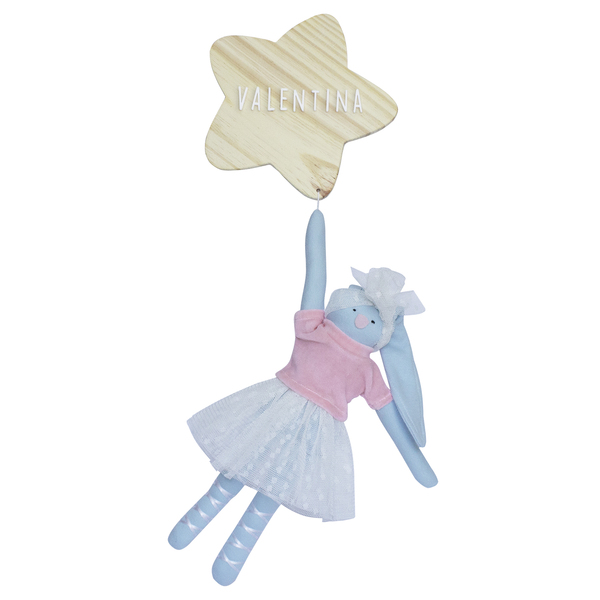 Porta Maternidade Estrela Com Coelha Tilda Bailarina