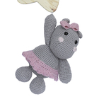 Porta Maternidade Estrela Com Hipopótama De Laço