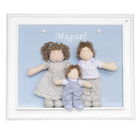 Porta Maternidade Quadro Luz De Led Família Com Bebê Menino