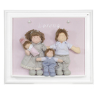 Porta Maternidade Quadro Luz De Led Família Irmão Com Bebê