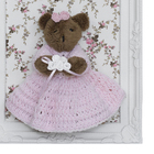 Porta Maternidade Quadro Ursa Marrom Vestido De Crochê