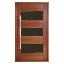 Porta Milão Com Vidro Em Madeira Maciça Tauari Mapaf 82cm X 2