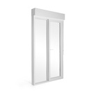 Porta Montada Balcão Lisa Plástico PVC 2,37x1,2m Shine