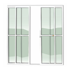 Porta Montada de Correr com Visor Metal Alumínio Super 25 Central 2,10x2,00m Brimak