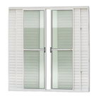 Porta Montada Balcão de Correr Veneziana Metal Alumínio Super 25 Central 2,10x2,40m Brimak