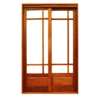 Porta Montada de Correr Decorada Madeira Cedro Maciça 2,15x1,40m Galon