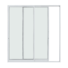 Porta Montada de Correr Lisa Metal Ambos os Lados 2,15x2,00m 3A Alumínio