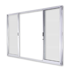 Porta Montada de Correr Vidro de Alumínio Central Branco 1,50x2,15m 3A Alumínio