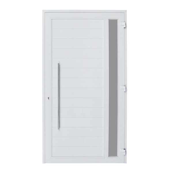 Porta Montada de Giro Multiponto Lambri com Visor Alumínio Esquerdo 2,15x1,3m 3A