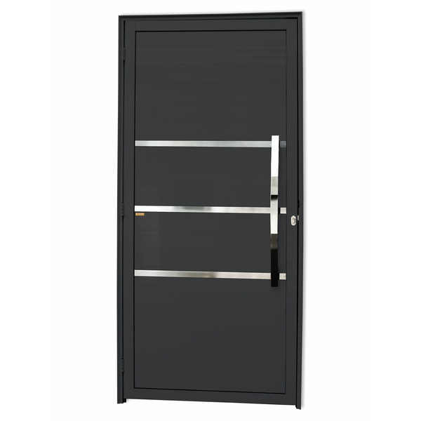 Porta Montada de Giro com Puxador Alumínio 210x100cm Direito Brimak