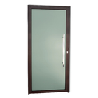 Porta Montada de Giro Vidro Temperado Alumínio 210x90cm Direito Brimak