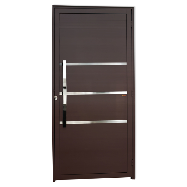 Porta Montada de Giro com Puxador Alumínio 210x90cm Esquerdo Brimak