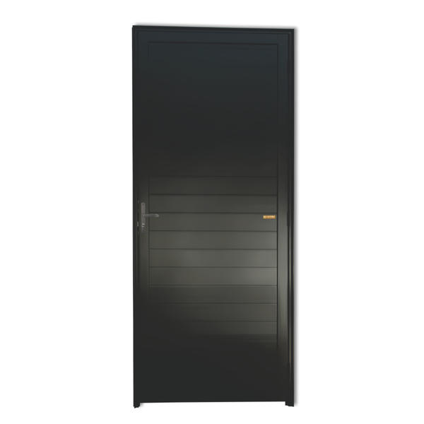 Porta Montada de Giro Lambri Alumínio 210x90cm Esquerdo Brimak