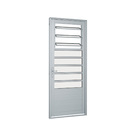 Porta Montada de Giro Basculante Alumínio Branco Lado Esquerdo 2,16x0,88m Sasazaki