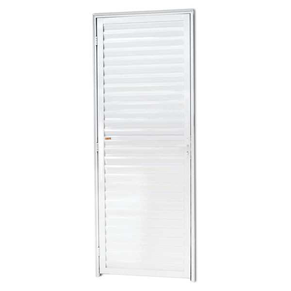 Porta Montada de Giro Veneziana Metal Alumínio Linha 25 Direito 2,10x0,60m Brimak