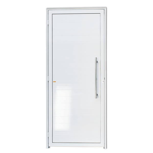 Porta Montada de Giro Lambri Metal Alumínio Super 25 com Puxador Direito 2,10x1,00m Brimak
