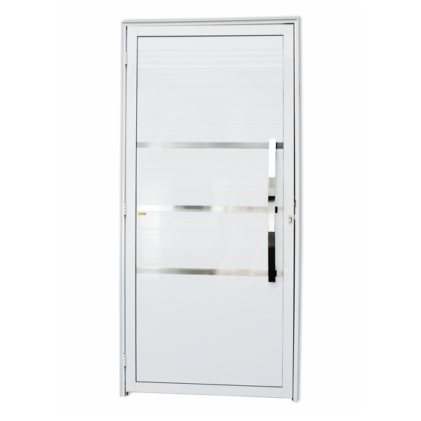 Porta Montada de Giro Lambri Metal Alumínio Super 25 Evolution Direito 2,10x1,00m Brimak