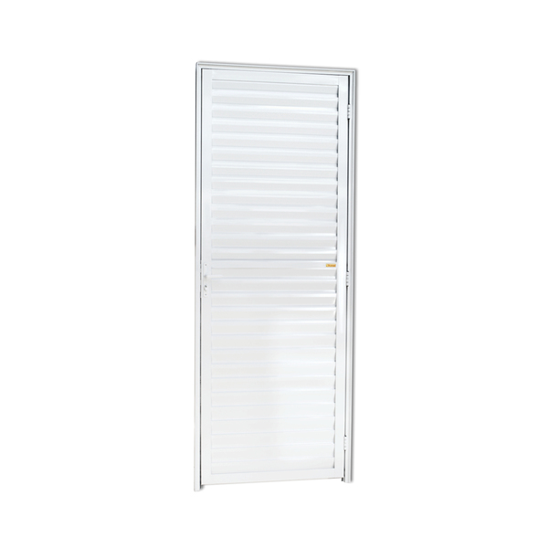 Porta Montada de Giro Veneziana Metal Alumínio Linha 25 Esquerdo 2,10x0,70m Brimak