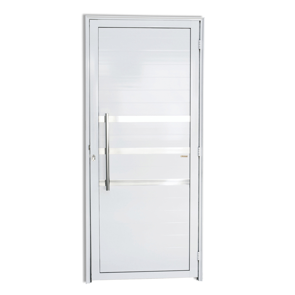 Porta Montada de Giro Lambri Decorada Metal Alumínio Super 25 Esquerdo 2,10x0,90m Brimak