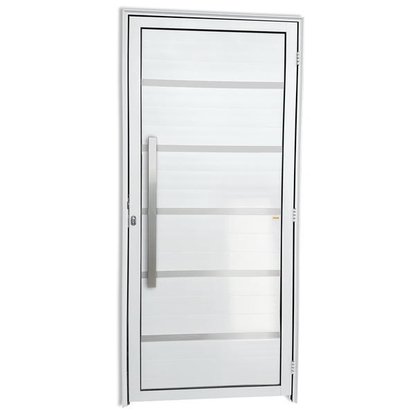 Porta Montada de Giro Lambri Metal Alumínio Super 25 Premium Esquerdo 2,10x1,00m Brimak