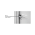 Porta Montada de Giro Lisa Alumínio Branco Lado Direito 2,15x0,88m Sasazaki