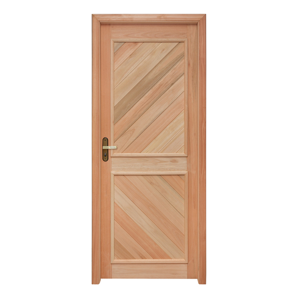 Porta Montada de Giro Lisa Madeira Eucalipto Maciça EWK P12 Direito 2,13x0,845m Rondosul