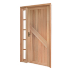 Porta Montada de Giro Lisa Madeira Eucalipto Maciça EWK P14 Direito 2,13x1,09m Rondosul