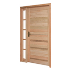 Porta Montada de Giro Lisa Madeira Eucalipto Maciça EWK P28 Direito 2,13x1,09m Rondosul