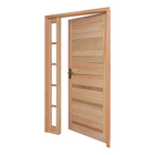 Porta Montada de Giro Lisa Madeira Eucalipto Maciça EWK P28 Direito 2,13x1,09m Rondosul