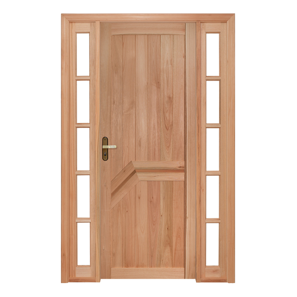 Porta Montada de Giro Lisa Madeira Eucalipto Maciça EWK P13 Direito 2,13x1,44m Rondosul