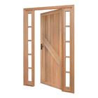 Porta Montada de Giro Lisa Madeira Eucalipto Maciça EWK P14 Direito 2,13x1,44m Rondosul