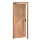 Porta Montada de Giro Lisa Madeira Eucalipto Maciça EWK P14 Esquerdo 2,13x0,945m Rondosul