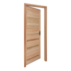 Porta Montada de Giro Lisa Madeira Eucalipto Maciça EWK P28 Esquerdo 2,13x0,945m Rondosul