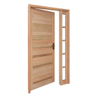 Porta Montada de Giro Lisa Madeira Eucalipto Maciça EWK P28 Esquerdo 2,13x1,09m Rondosul