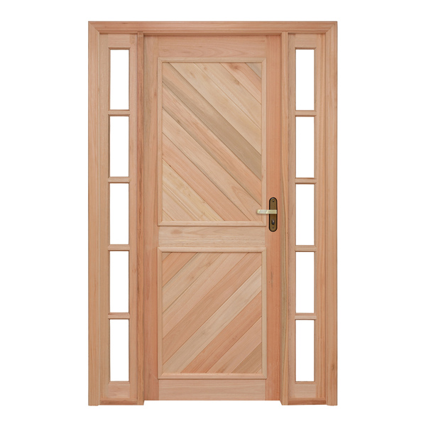 Porta Montada de Giro Lisa Madeira Eucalipto Maciça EWK P12 Esquerdo 2,13x1,44m Rondosul