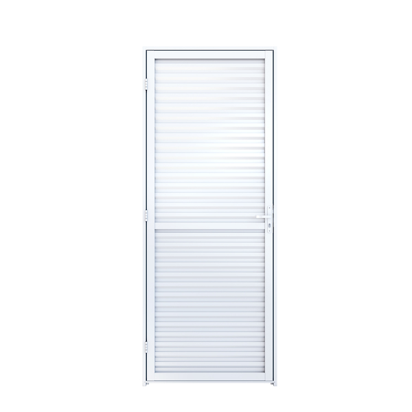 Porta Montada de Giro Laminada Metal Alumínio Riobras Aluminio Direito 2,15x0,85m Ullian