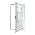 Porta Montada Pivotante Decorada Metal Alumínio Super 25 Miraggio Esquerdo 2,10x1,00m Brimak