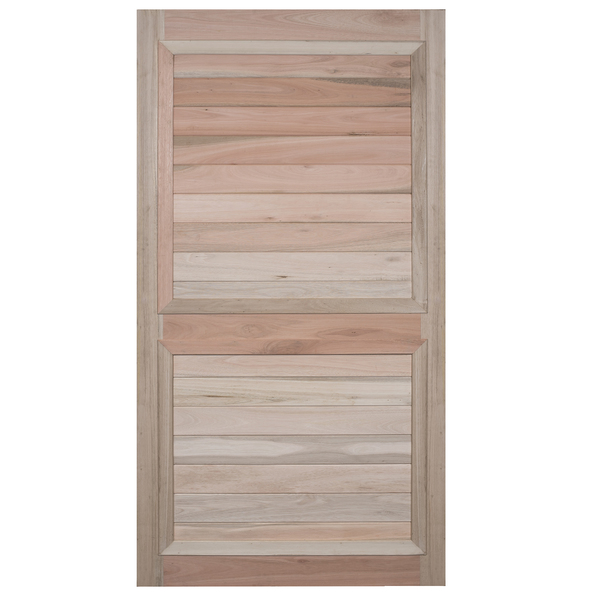 Porta Montada Pivotante de Madeira Eucalipto Ambos os Lados 2,10x1,10m Rondosul