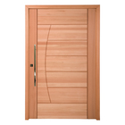 Porta Montada Pivotante Decorada Madeira Eucalipto Ambos os Lados 2,1x1m Cruzeiro