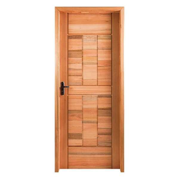 Porta Montada Pm96 Em Madeira Maciça Eucalipto Cruzeiro 80cm