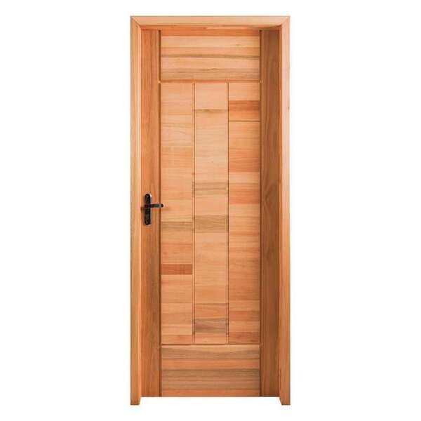 Porta Montada Pm97 Em Madeira Maciça Eucalipto Cruzeiro 90cm